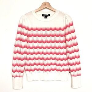 Tommy Hilfiger Pink & White Puff Long Sleeve Valentines Date Sweater / Size XL